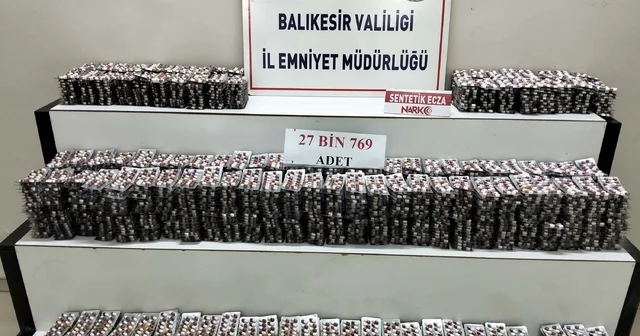 Kamyonette 27 bin uyuşturucu hap ele geçirildi; 1 gözaltı Balıkesir Haberleri