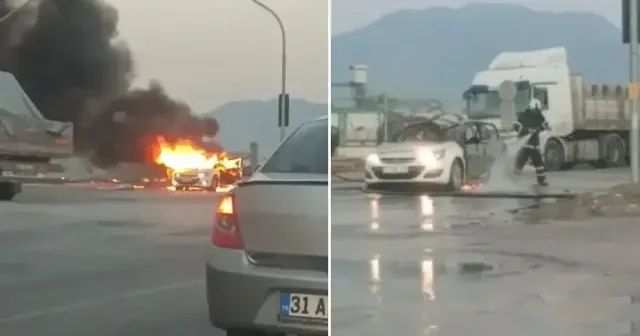 Osmaniye’de otomobil alev topuna döndü Osmaniye Haberleri