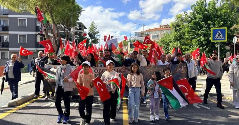 Muğla’dan Filistin’e ve Sumud Filosu’na destek yürüyüşü