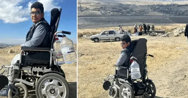 Ankara da su sorunu devam ediyor: Engelli haliyle evine su taşıyan genç dikkat çekti Ankara Haberleri