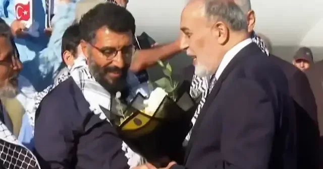 Sumud aktivistleri çiçeklerle karşılandı VİDEO İZLE