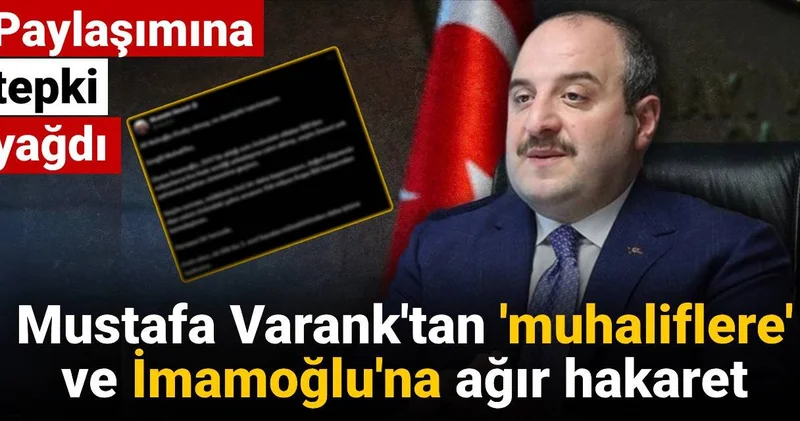 Mustafa Varank tan muhalif seçmene ve İmamoğlu na ağır hakaret: Paylaşımı büyük tepki topladı