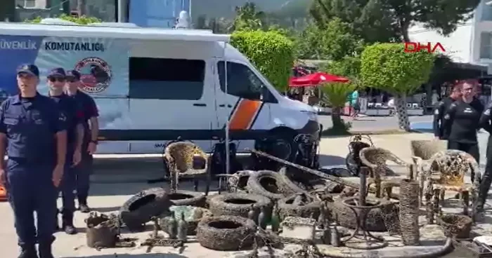 Hepsi denizden çıktı! Fethiye de sergilendiler