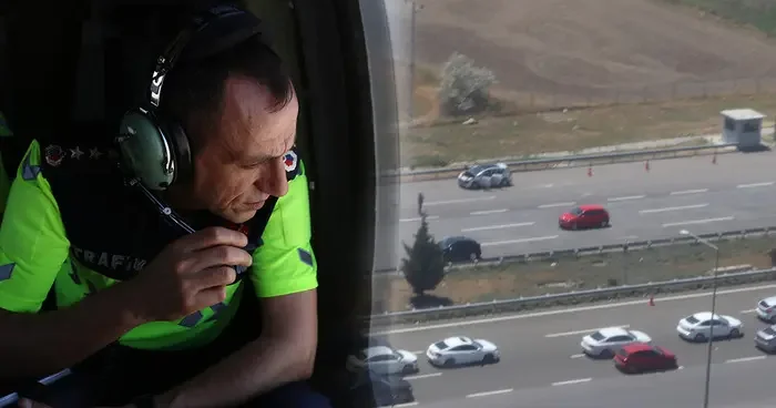 Ankara da havadan trafik denetimi
