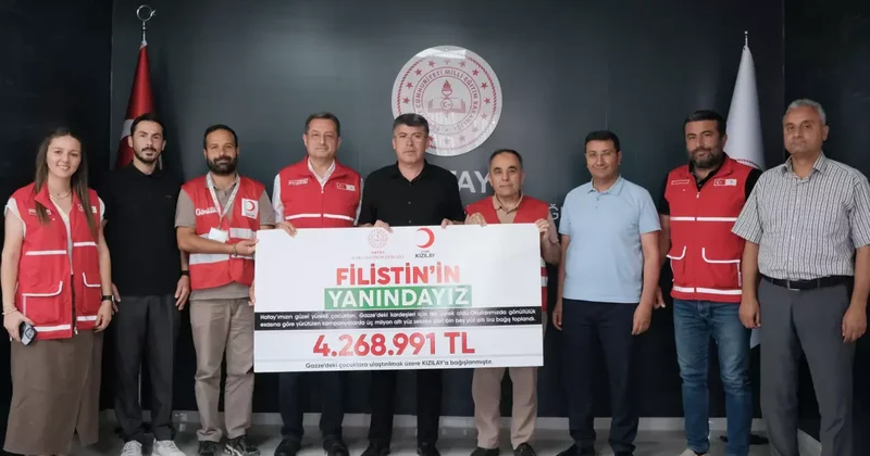 Hataylı öğrencilerden Filistinli çocuklara 4,2 milyon liralık yardım