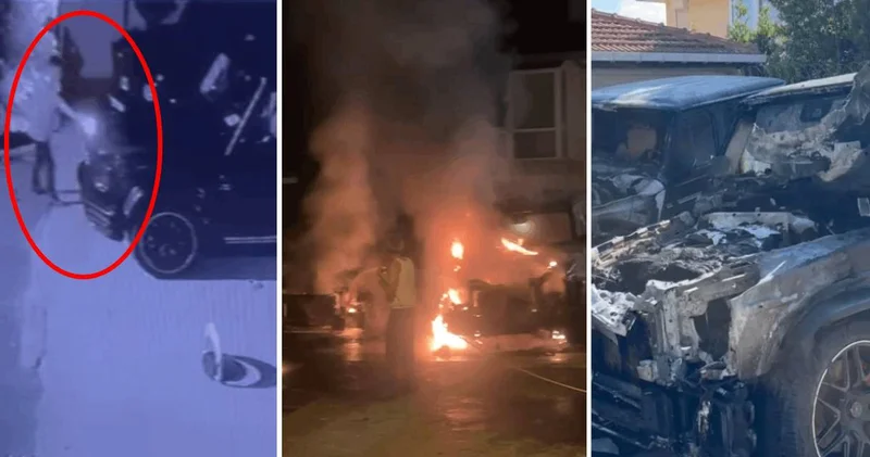 Sarıyer’de otomobillere benzinli saldırı: 30 milyonluk cipler kül oldu