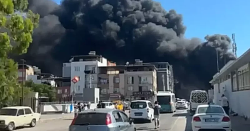 Buca da toplanmayan çöpler alev alev yandı