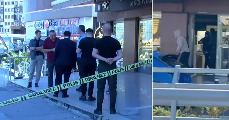 Ümraniye de soygun girişimi; kuyumcu ateş açtı, şüpheliler kaçtı