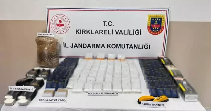 Kırklareli’nde 4 bin 220 makaron ele geçirildi