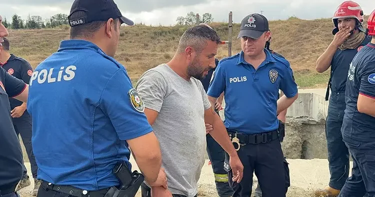 Niyeti kötüydü! İtfaiye kurtardı, polis gözaltına aldı