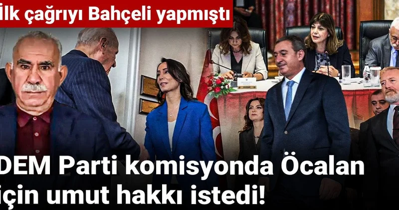 DEM Parti komisyonda Öcalan için umut hakkı istedi! İlk çağrıyı Bahçeli yapmıştı