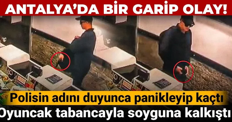 Oyuncak tabancayla soyguna kalkıştı! Polisin adını duyunca panikleyip kaçtı