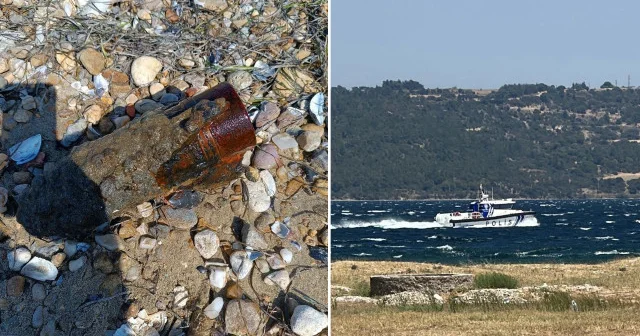 Çanakkale de sahilde patlamamış top mermisi bulundu Çanakkale Haberleri