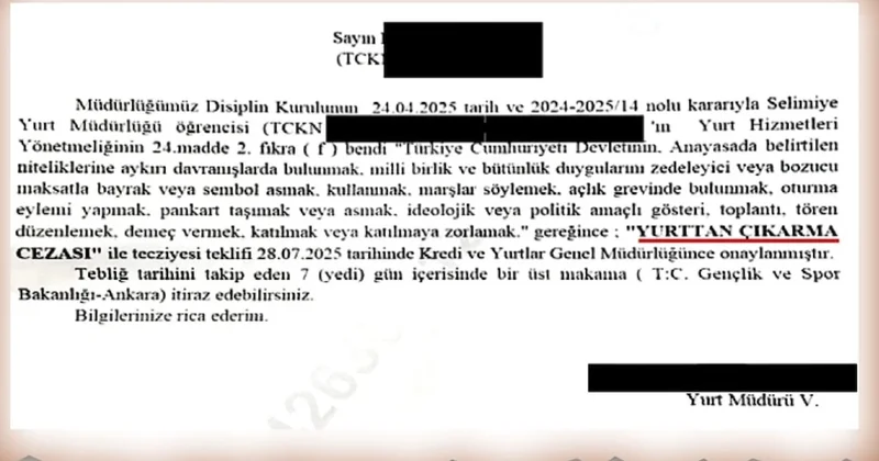 İmamoğlu eylemine katıldı yurttan atıldı Sözcü Gazetesi