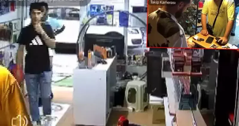 Ümraniye de 2 kişi oyun konsolu çaldı; dükkan sahibi peşlerinden koşarken bu kez cep telefonu çalındı