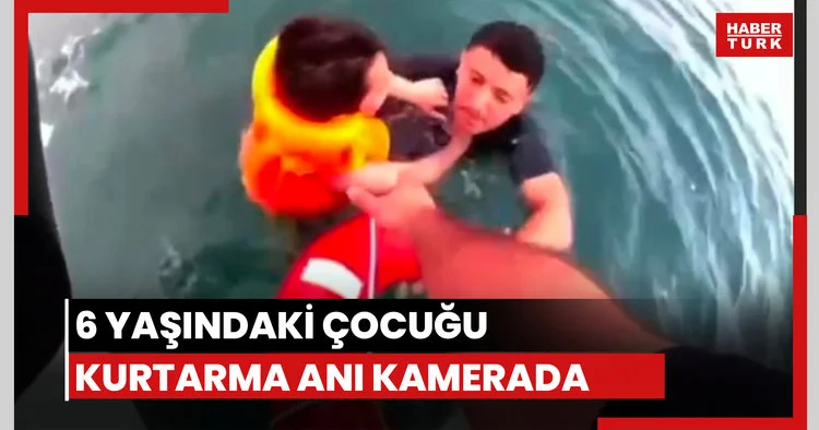 6 yaşındaki çocuğu kurtarma anı kamerada