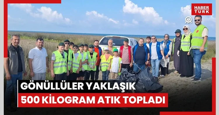 Kızılırmak Deltası Kuş Cennetinde gönüllüler yaklaşık 500 kilogram atık topladı