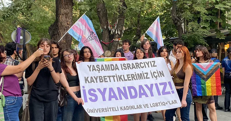 Ankara da Hilal Özdemir in öldürülmesini protesto eden öğrencilere polis müdahalesi: Buradayız, yaşamak için isyandayız