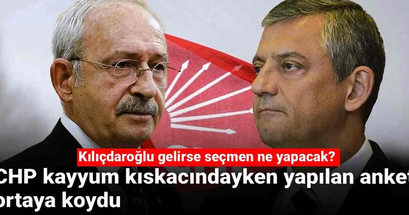 CHP kayyum kıskacındayken yapılan anket ortaya koydu: Kılıçdaroğlu gelirse seçmen ne yapacak?