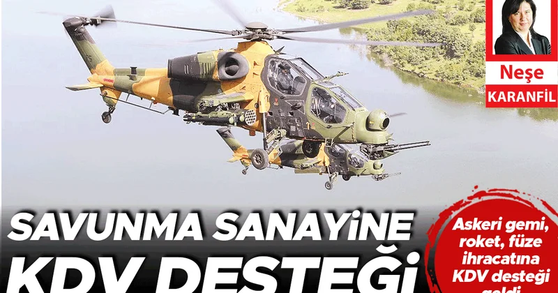 Savunma sanayine KDV desteği