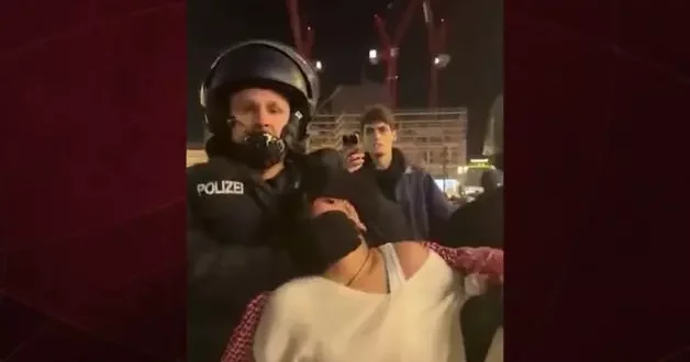 Alman polisinden Sumud destekçilerine sert müdahale