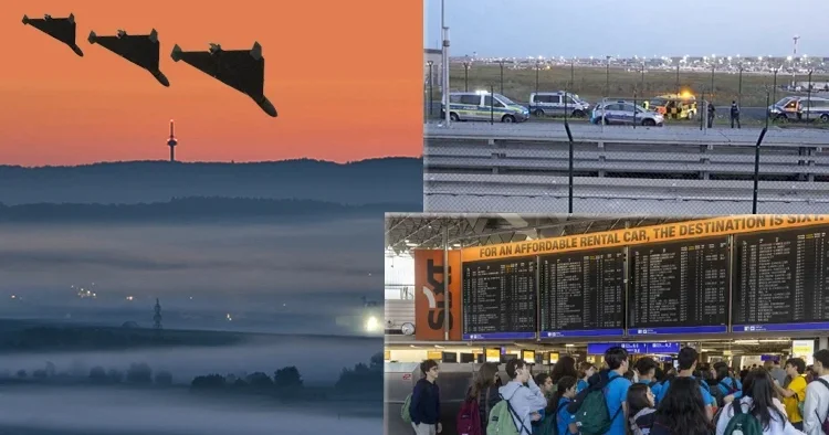 Almanya da dron paniği sürüyor: Münih ten sonra şimdi de Frankfurt ve kuzey bölgeleri! Litvanya da havalimanı kapatıldı