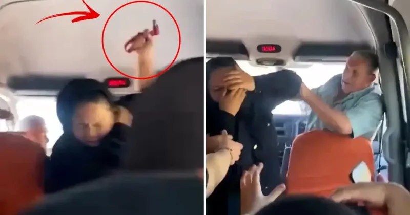 Düzgün otur dedi, kadı yolcuya imdat çekiciyle saldırdı