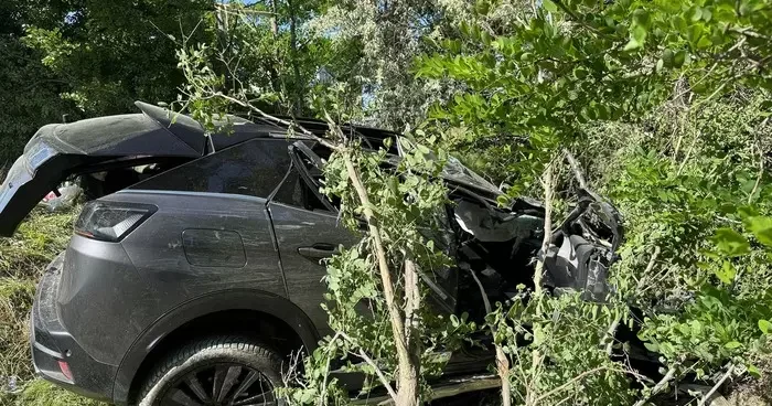 Kontrolden çıkarak ağaçlık alana giren otomobilde 3 kişi yaralandı