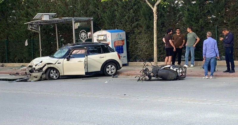 Otomobilin çarptığı 22 yaşındaki motokurye yaşamını yitirdi