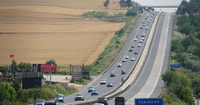 İstanbul Tekirdağ kara yolunda bayram hareketliliği Tekirdağ Haberleri