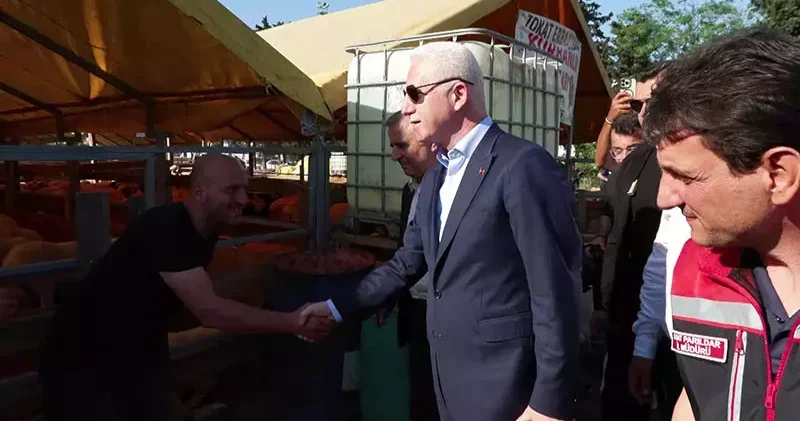 Hayvan pazarını ziyaret eden Vali Gül, kurban pazarlığına katıldı