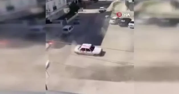 Ankara da drift atan sürücü ortalığı birbirine kattı