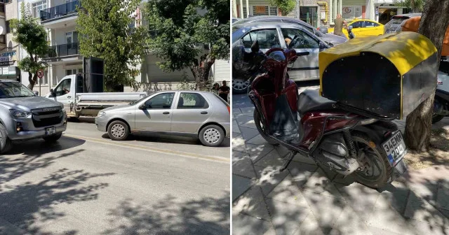Otomobil ile motosikletli kurye çarpıştı Eskişehir Haberleri
