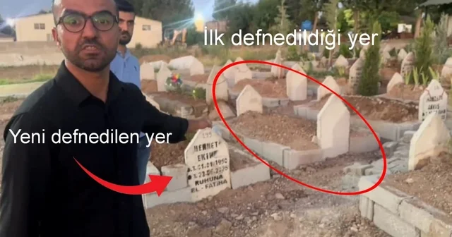 Mezar yeri başkasının çıkınca, aileden habersiz cenazeyi çıkarıp yandaki mezara defnetmişler Batman Haberleri