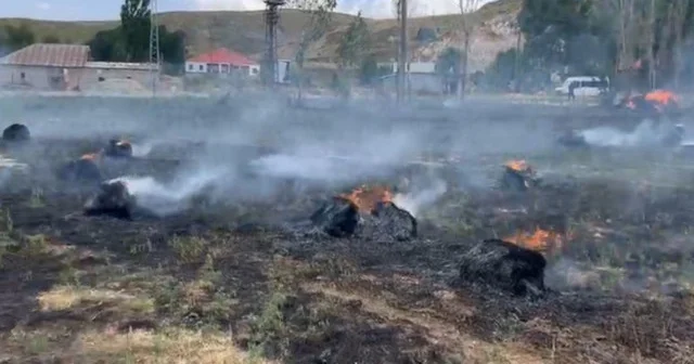 Yüksekova’da yangın: yaklaşık bin 500 bağ ot yandı VİDEO İZLE