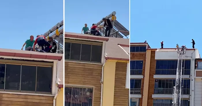 200 den fazla kez çatıya çıktı, para aldıktan sonra indi: Lakabı İntiharkolik Hasan!