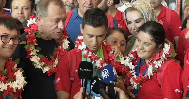 Avrupa Down Sendrom Şampiyonası nda 58 madalya kazanan milli sporcular, yurda döndü