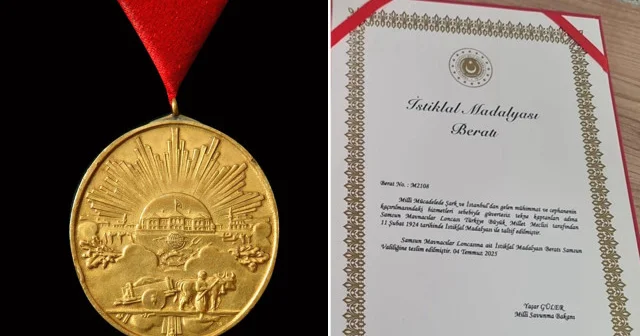 Milli Mücadele’nin öncüsü Samsun’a TBMM’den İstiklal Madalyası Samsun Haberleri