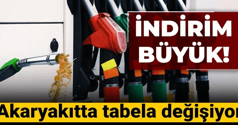 Akaryakıtta tabela değişiyor: İndirim büyük!