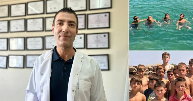 Van Gölü nde uzun süre yüzen çocukların saçları sararıyor Aktüel Haberleri