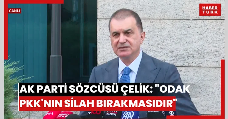 AK Parti Sözcüsü Çelik: Odak PKK nın silah bırakmasıdır
