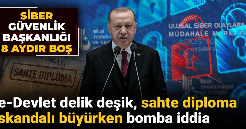 Sahte diploma skandalı büyürken bomba iddia: Siber güvenlik başkanlığı 8 aydır boş!