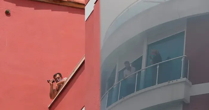 Antalya da korku dolu anlar: Yardım çığlıkları yükseldi! Balkonda dakikalarca kurtarılmayı beklediler