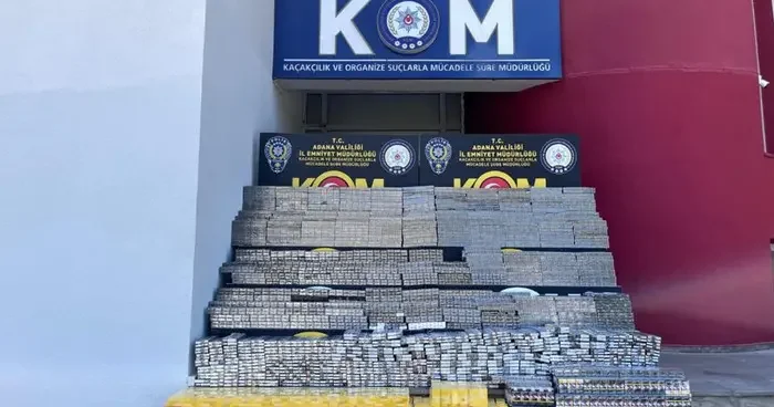 Adana’da 18 bin 700 paket kaçak sigara ele geçirildi