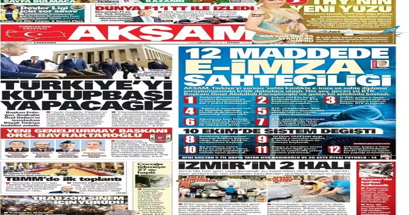 12 maddede e imza sahteciliği 6 Ağustos 2025 gazete manşetleri