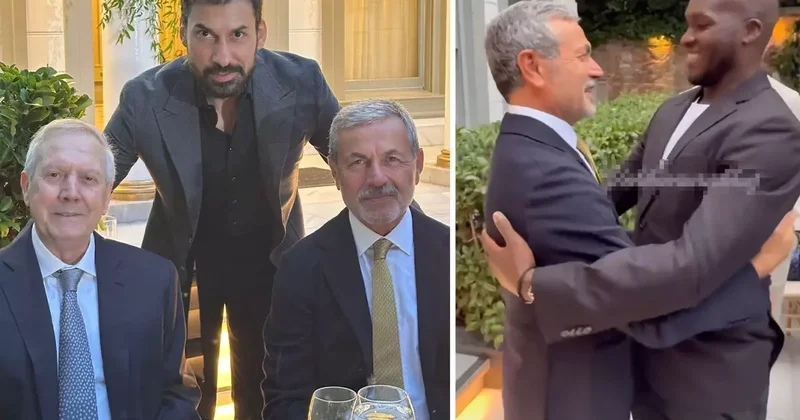 Aziz Yıldırım ve Aykut Kocaman yan yana! Fenerbahçe nin efsaneleri düğünde buluştu