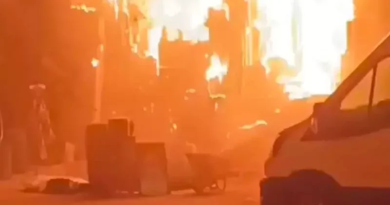 Kırşehir de hırdavatçı dükkanında yangın: 1 yaralı