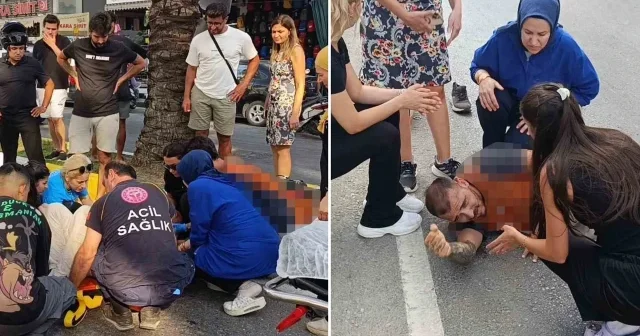 Seyir halinde sohbet eden iki kurye çarpıştı: Biri ağır biri hafif yaralandı Antalya Haberleri