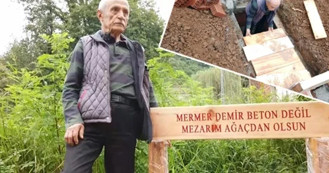 Giresun da yaptırdığı mezar dikkat çekti! Vasiyetini de hazırladı: Benim mezarım örnek olsun istedim
