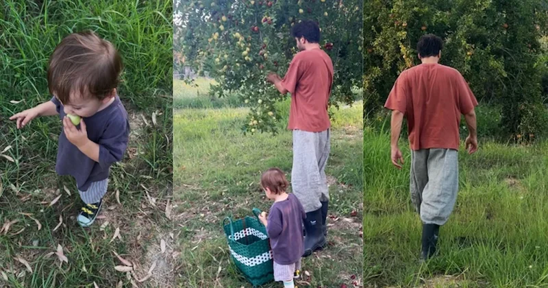 Ekranların aranan ismi, oğlu ile bahçeye girdi hasat yaptı Sözcü Gazetesi